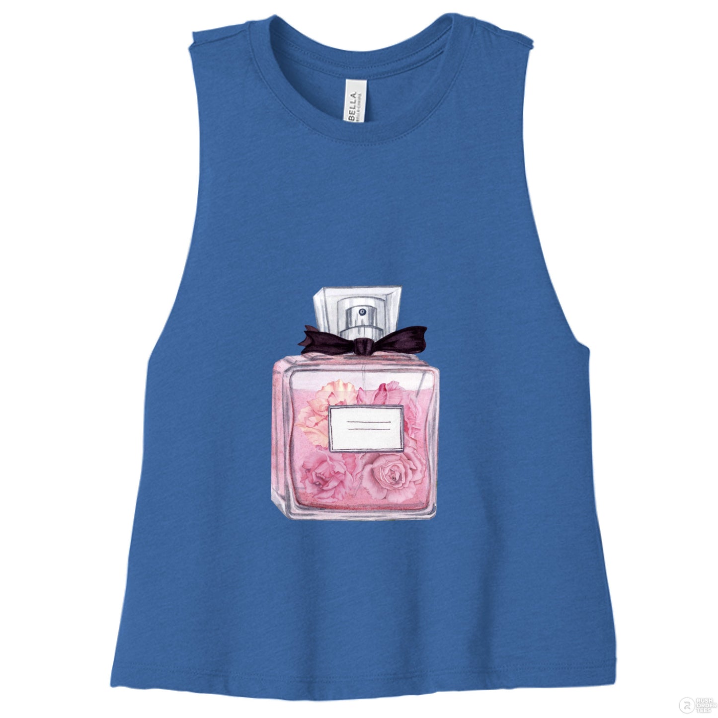 Customizable: Floral Perfume Vibes Racerback Cropped Tank