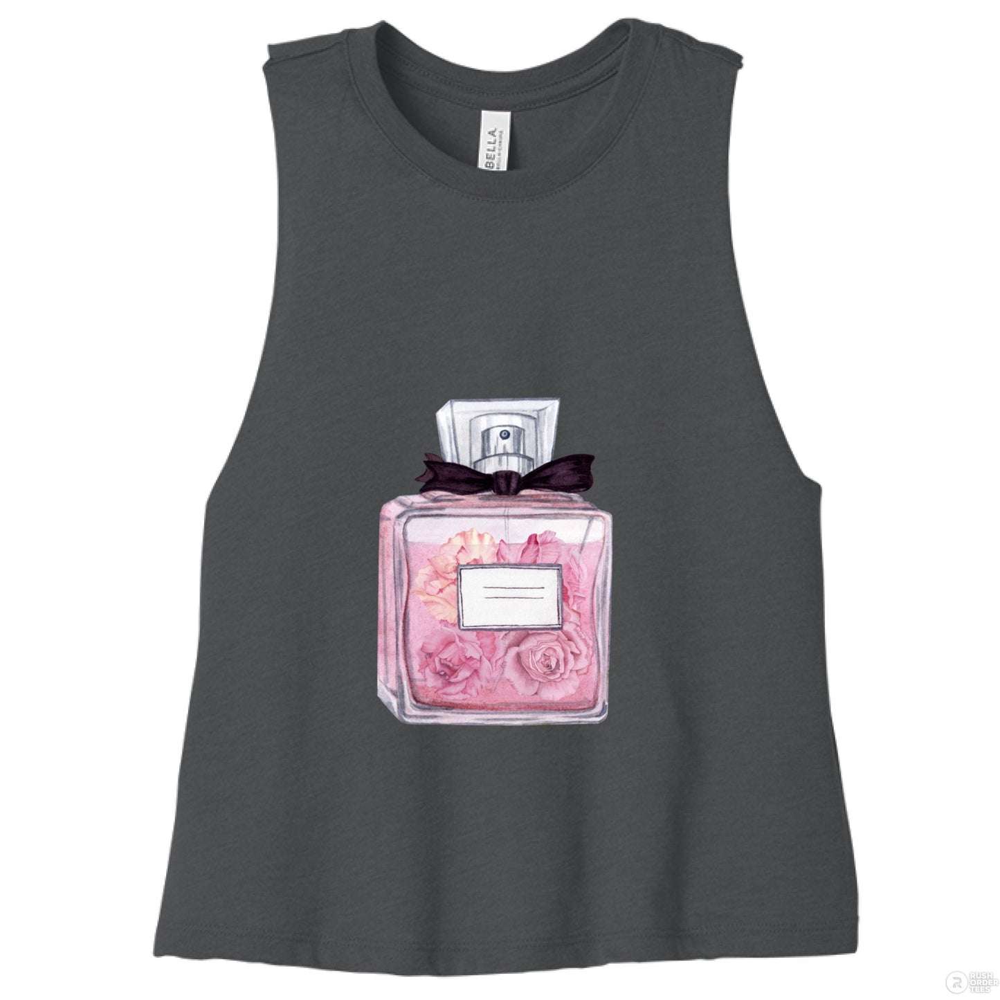 Customizable: Floral Perfume Vibes Racerback Cropped Tank