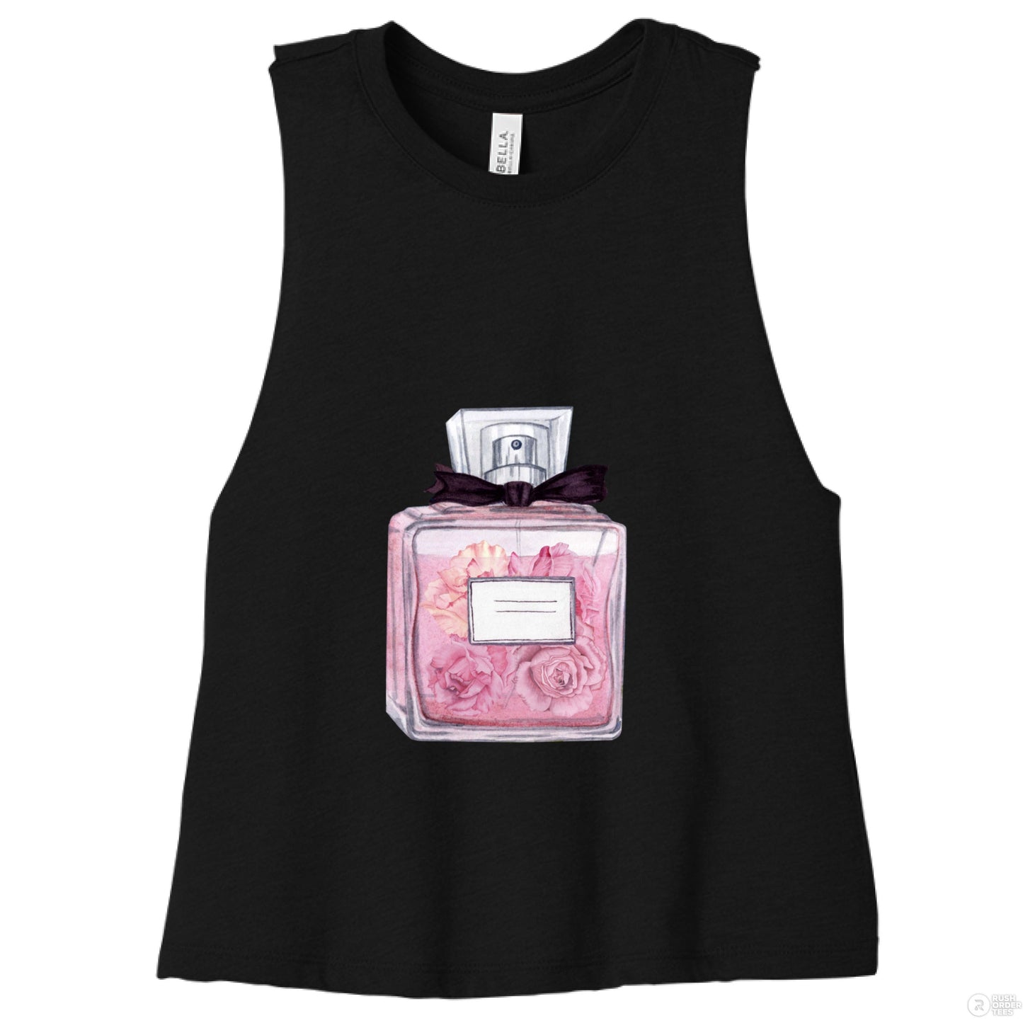 Customizable: Floral Perfume Vibes Racerback Cropped Tank