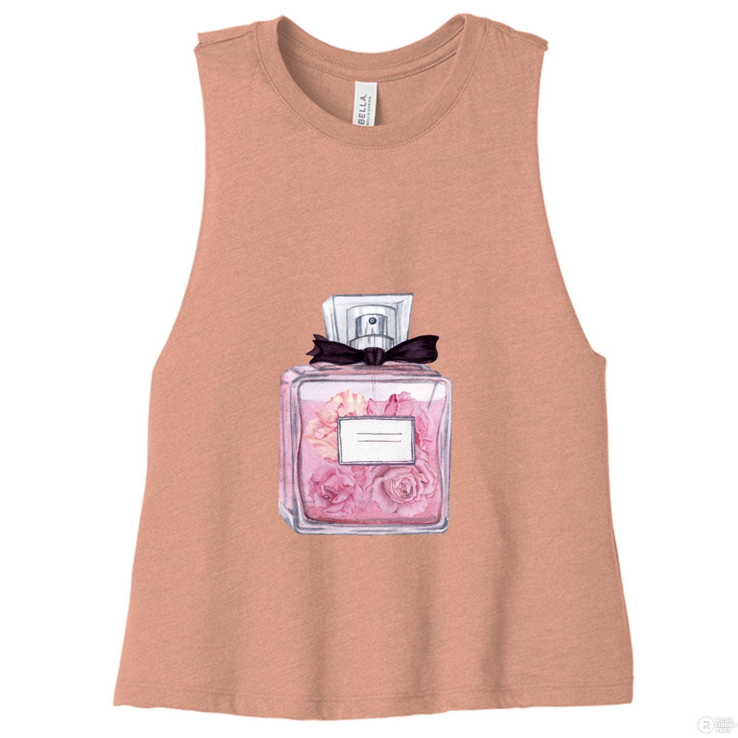 Customizable: Floral Perfume Vibes Racerback Cropped Tank