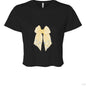 Customizable: Butter Yellow Floral Bow Cropped Tee