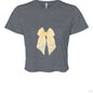 Customizable: Butter Yellow Floral Bow Cropped Tee