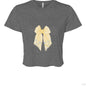 Customizable: Butter Yellow Floral Bow Cropped Tee