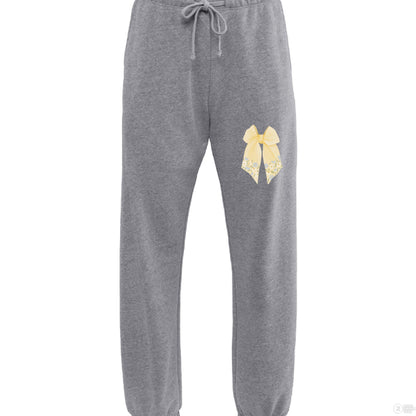 Customizable: Butter Yellow Floral Bow Sweats