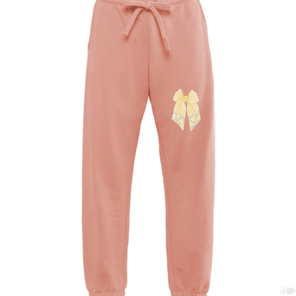 Customizable: Butter Yellow Floral Bow Sweats