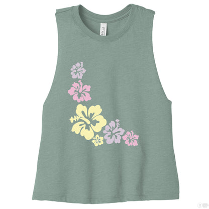 Customizable: Island Vibes 2 Racerback Cropped Tank