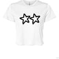 Customizable: Two Star Graffiti Flowy Cropped Tee
