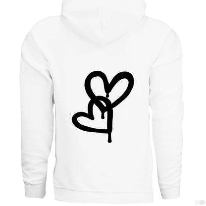 Customizable: Interlocking Graffiti Heart Heavy Blend Hoodie