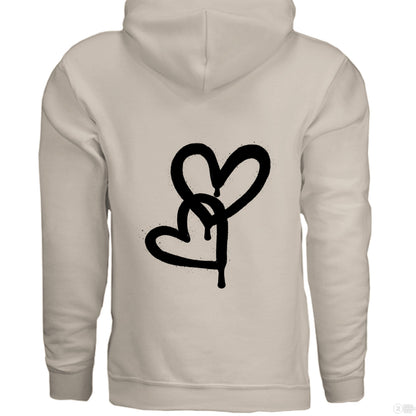 Customizable: Interlocking Graffiti Heart Heavy Blend Hoodie