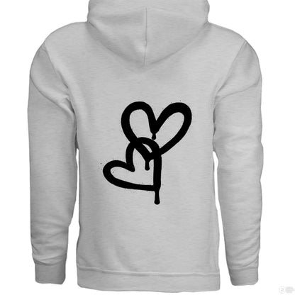 Customizable: Interlocking Graffiti Heart Heavy Blend Hoodie