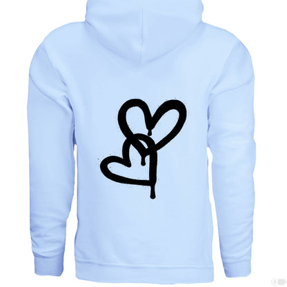 Customizable: Interlocking Graffiti Heart Heavy Blend Hoodie