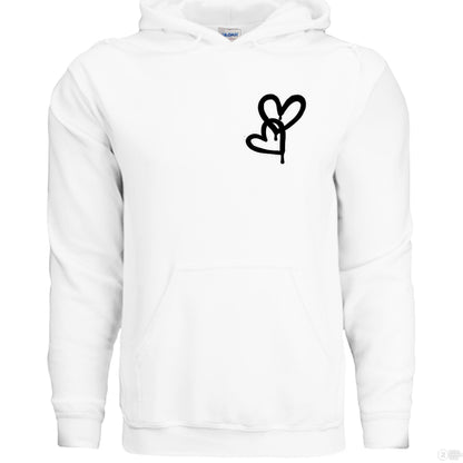 Customizable: Interlocking Graffiti Heart Heavy Blend Hoodie