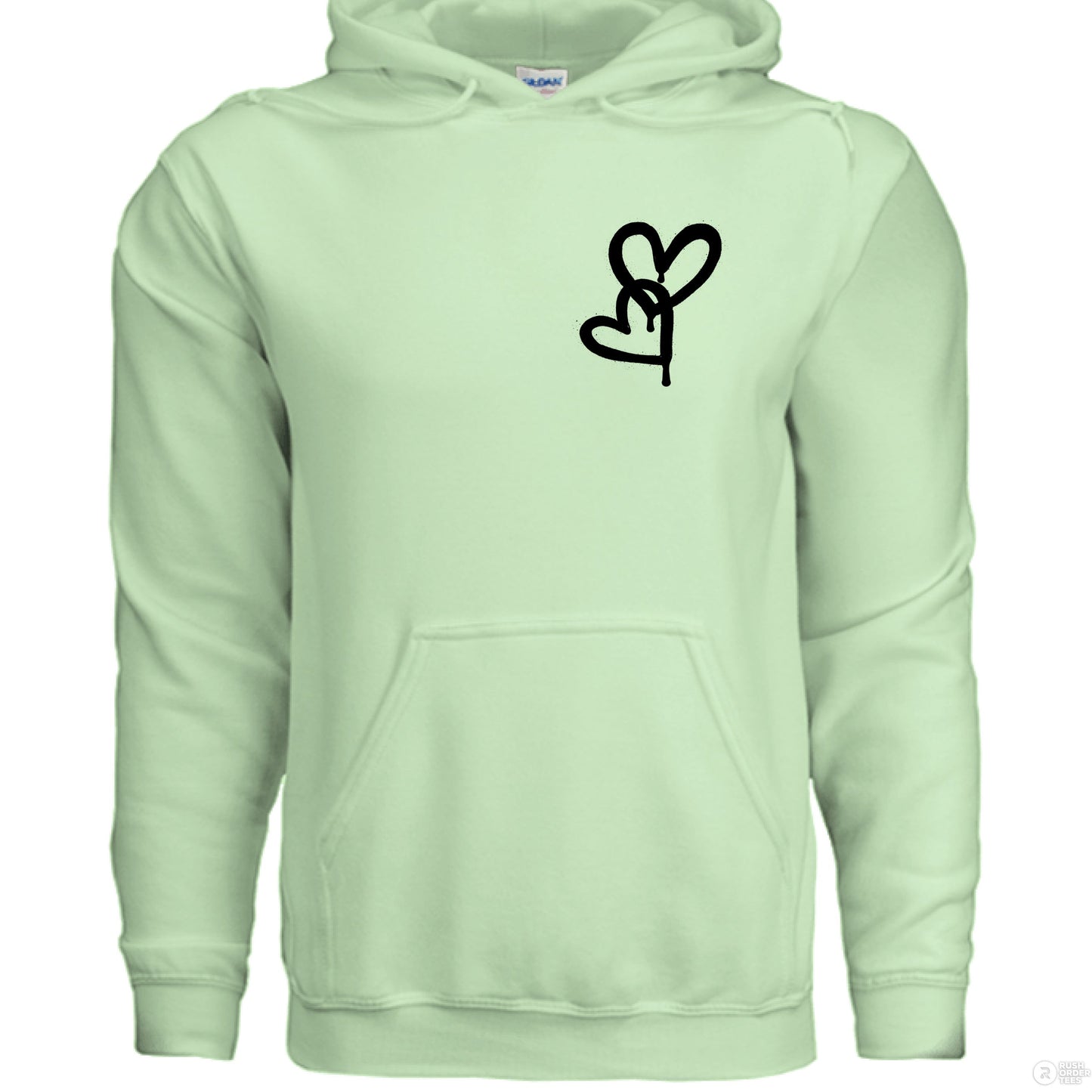 Customizable: Interlocking Graffiti Heart Heavy Blend Hoodie
