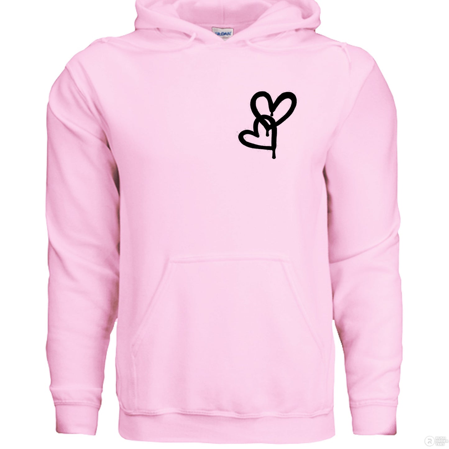 Customizable: Interlocking Graffiti Heart Heavy Blend Hoodie