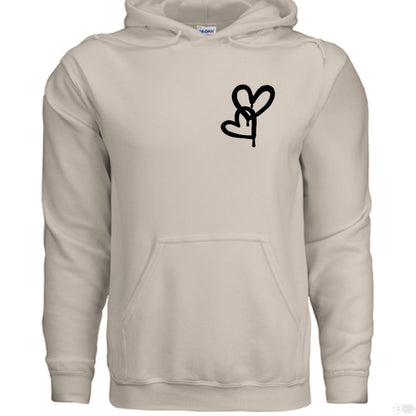 Customizable: Interlocking Graffiti Heart Heavy Blend Hoodie