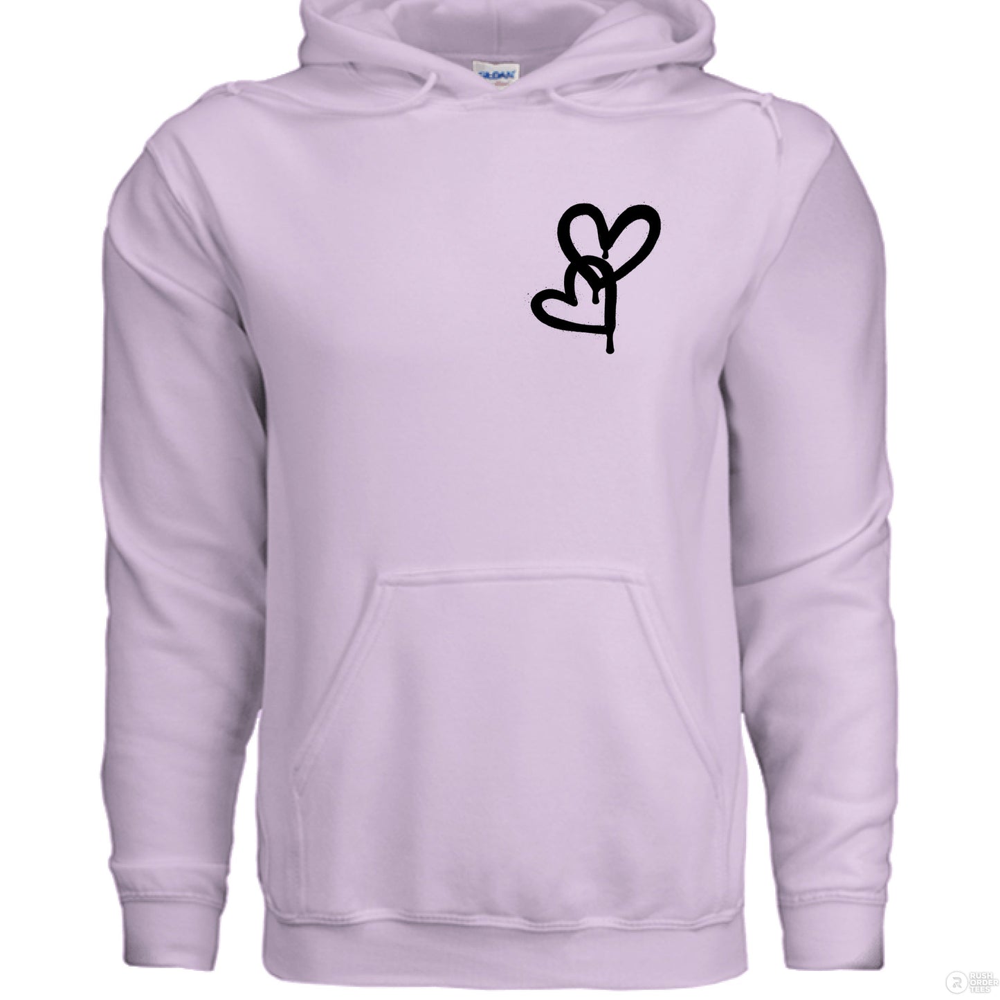Customizable: Interlocking Graffiti Heart Heavy Blend Hoodie