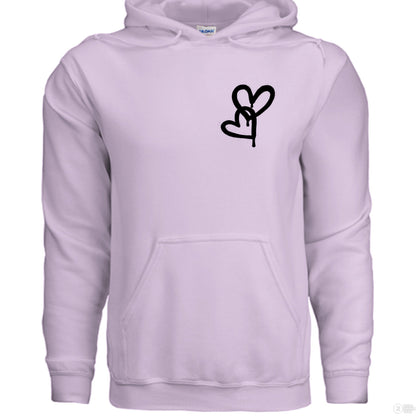Customizable: Interlocking Graffiti Heart Heavy Blend Hoodie