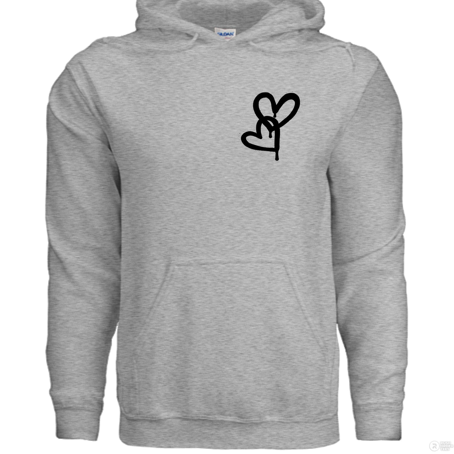 Customizable: Interlocking Graffiti Heart Heavy Blend Hoodie