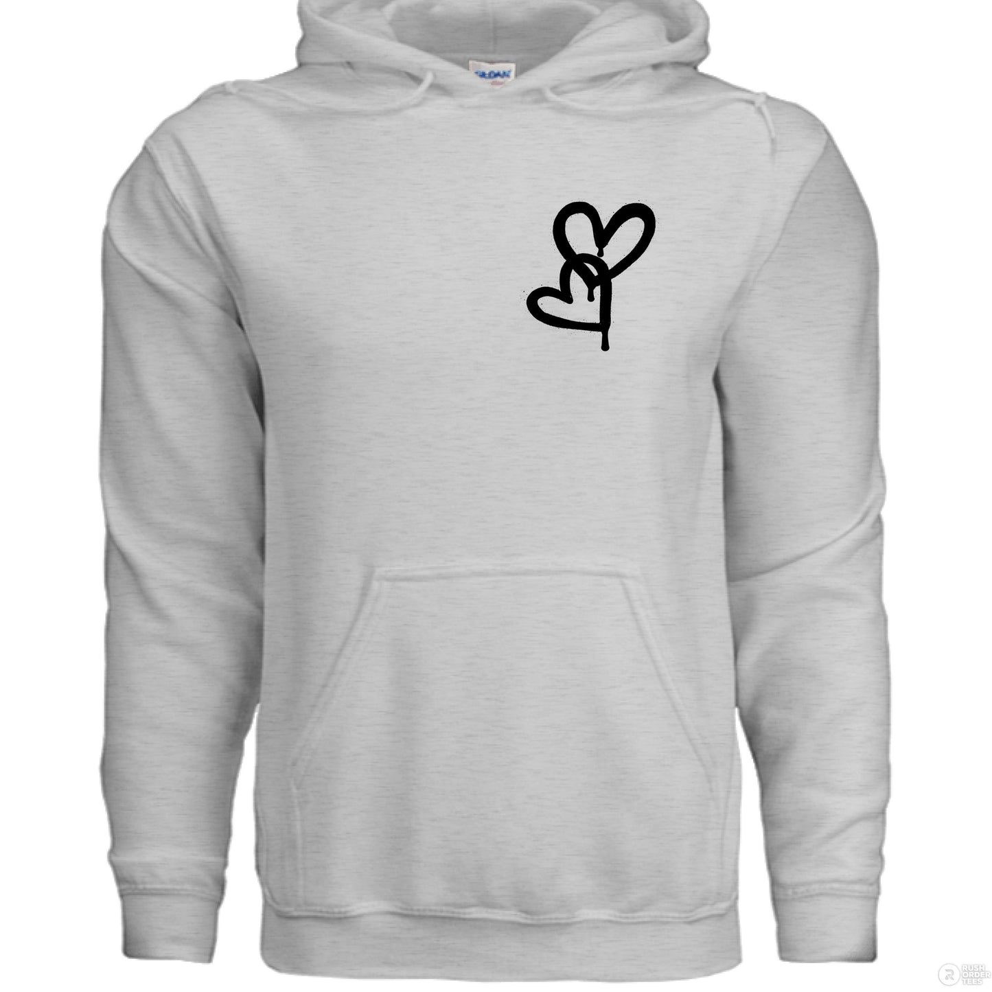 Customizable: Interlocking Graffiti Heart Heavy Blend Hoodie