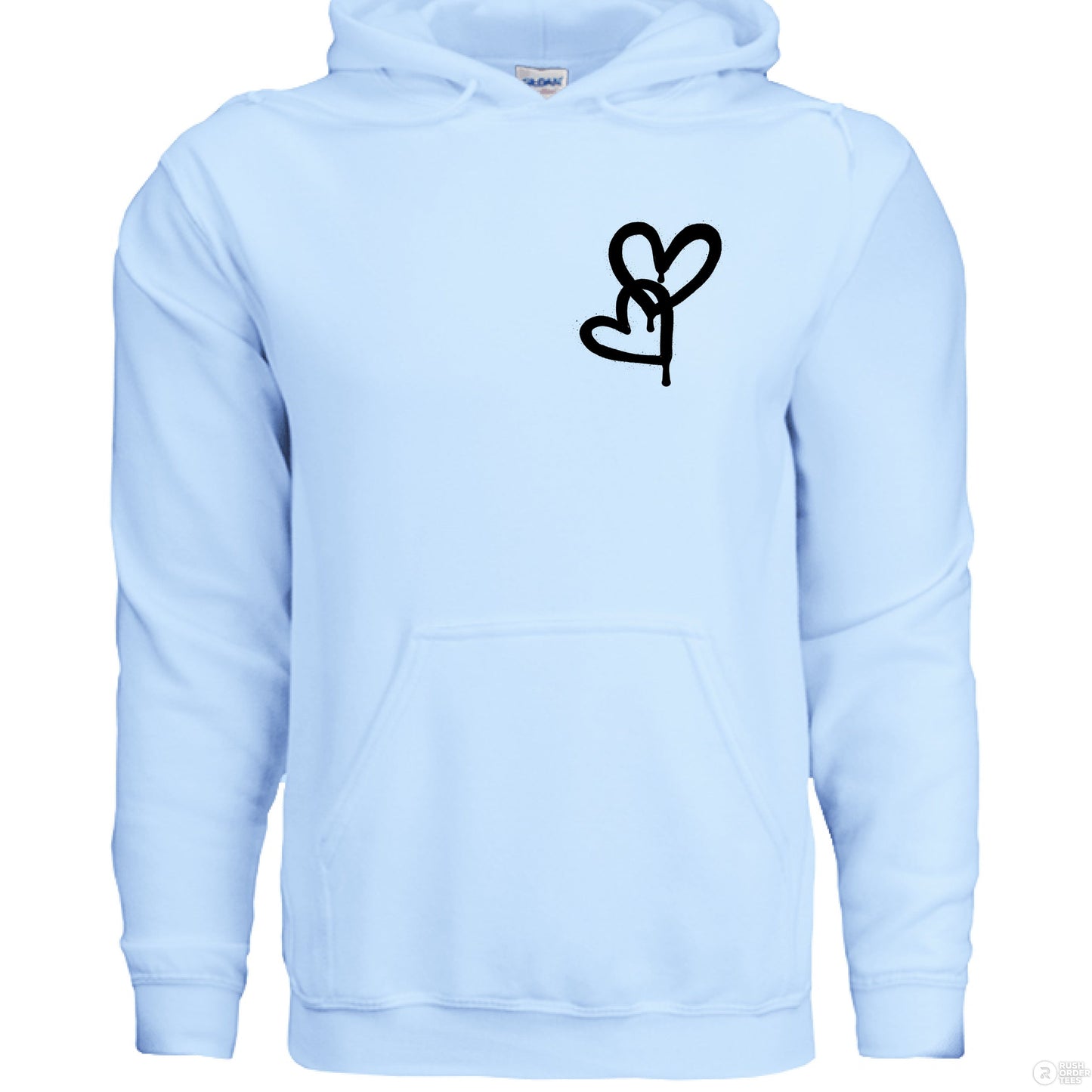 Customizable: Interlocking Graffiti Heart Heavy Blend Hoodie