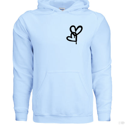 Customizable: Interlocking Graffiti Heart Heavy Blend Hoodie