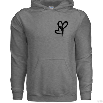 Customizable: Interlocking Graffiti Heart Heavy Blend Hoodie