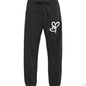 Customizable: Interlocked White Graffiti Heart Sweatpants