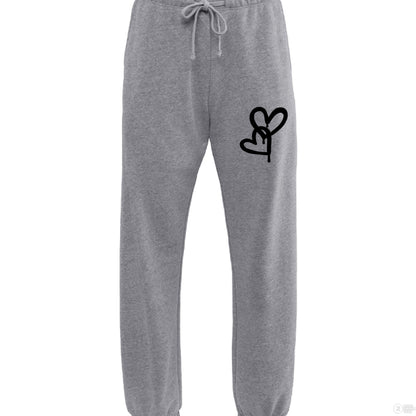 Customizable: Graffiti Black Hearts Sweatpants