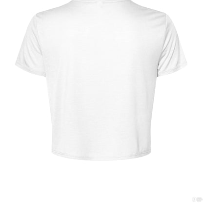 Customizable: Purple Coquette Bow Flowy Cropped T-Shirt