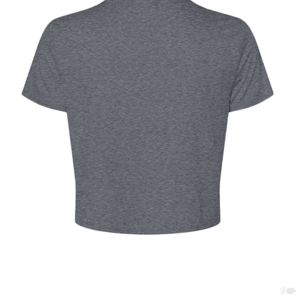 Customizable: Purple Coquette Bow Flowy Cropped T-Shirt