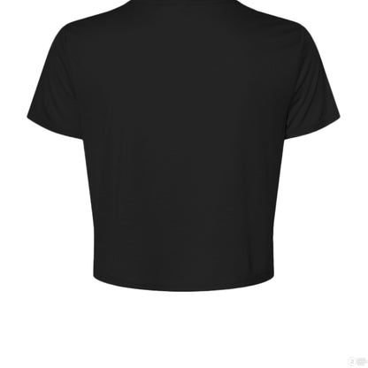 Customizable: Orange Coquette Bow Flowy Cropped T-Shirt