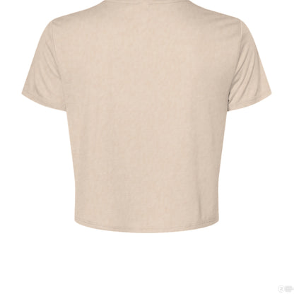 Customizable: Blue Coquette Flowy Cropped T-Shirt