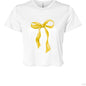 Customizable: Yellow Coquette Bow Cropped T-Shirt