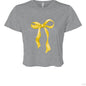Customizable: Yellow Coquette Bow Cropped T-Shirt