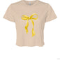 Customizable: Yellow Coquette Bow Cropped T-Shirt