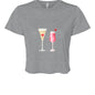 Customizable: Celebratory Drinks Cropped T-Shirt