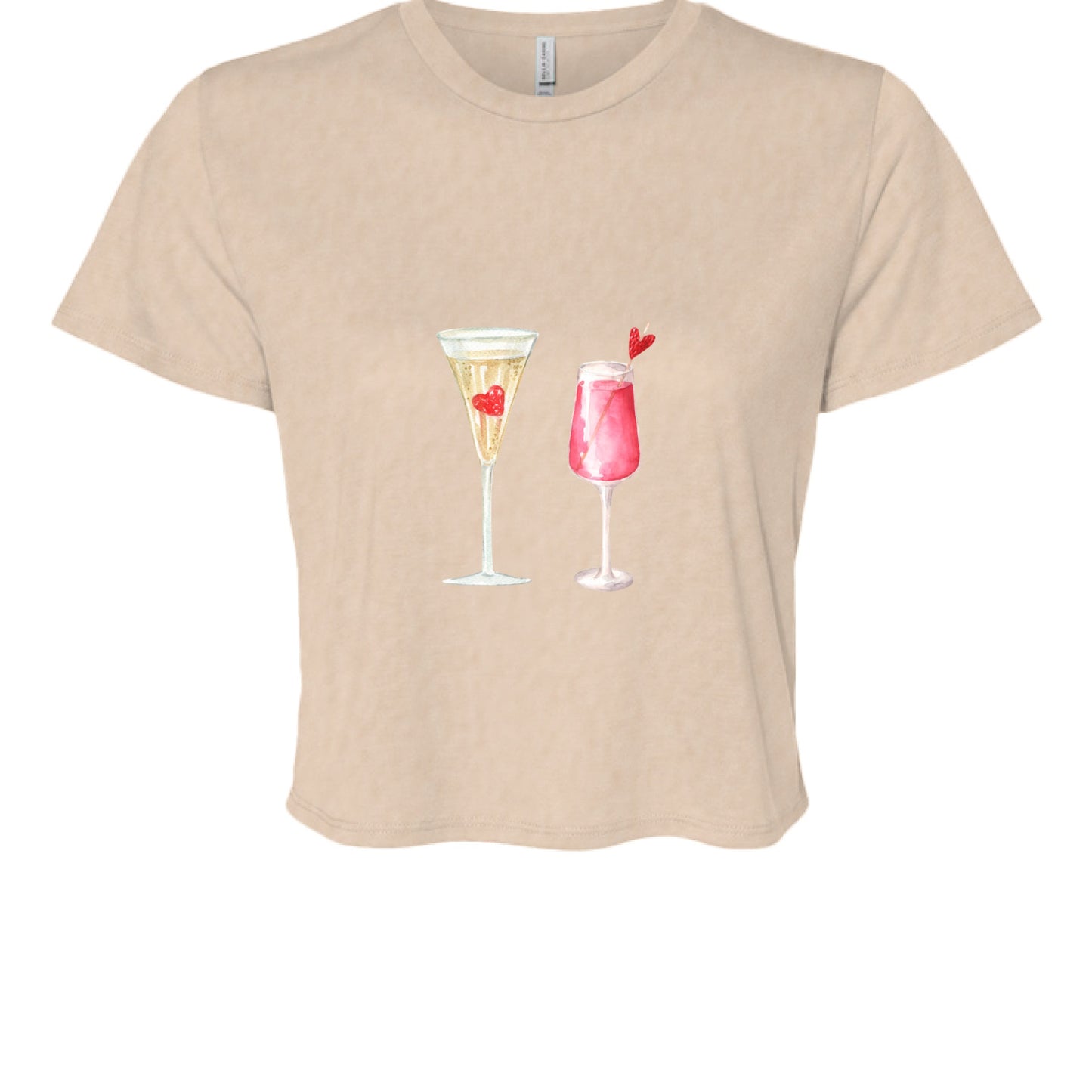 Customizable: Celebratory Drinks Cropped T-Shirt