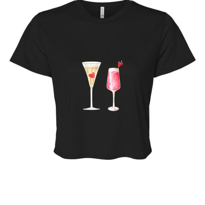 Customizable: Celebratory Drinks Cropped T-Shirt