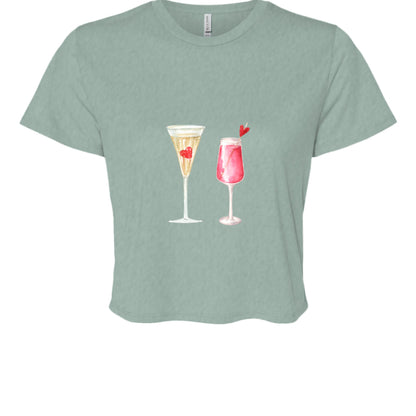 Customizable: Celebratory Drinks Cropped T-Shirt