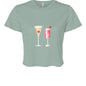 Customizable: Celebratory Drinks Cropped T-Shirt