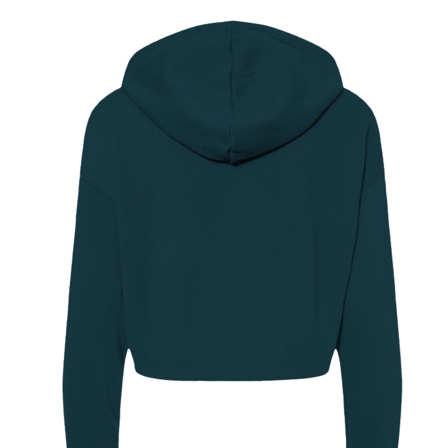 Customizable: Bride Interlocking Rings Cropped Fleece Hoodie