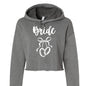 Customizable: Bride Interlocking Rings Cropped Fleece Hoodie