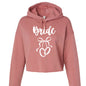Customizable: Bride Interlocking Rings Cropped Fleece Hoodie