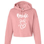 Customizable: Bride Interlocking Rings Cropped Fleece Hoodie