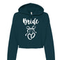 Customizable: Bride Interlocking Rings Cropped Fleece Hoodie