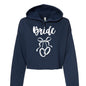 Customizable: Bride Interlocking Rings Cropped Fleece Hoodie