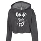 Customizable: Bride Interlocking Rings Cropped Fleece Hoodie