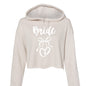 Customizable: Bride Interlocking Rings Cropped Fleece Hoodie