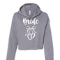 Customizable: Bride Interlocking Rings Cropped Fleece Hoodie