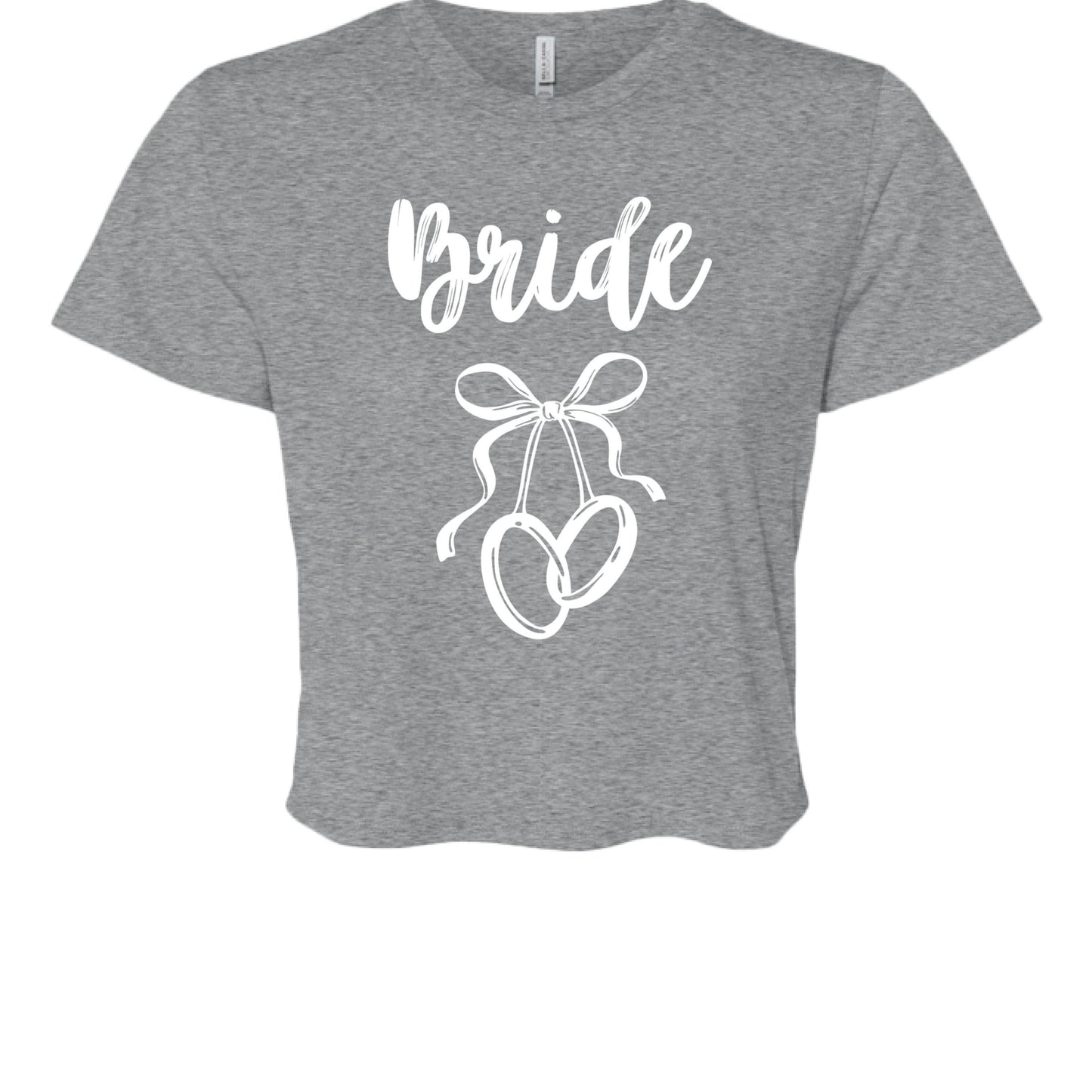Customizable: Bride Interlocking Rings Cropped Tee